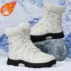 Winter High Top Men's Cotton Shoes with Thickened Fleece for Warmth Men's Snow Boots Trendy Large Size Men's Shoes
