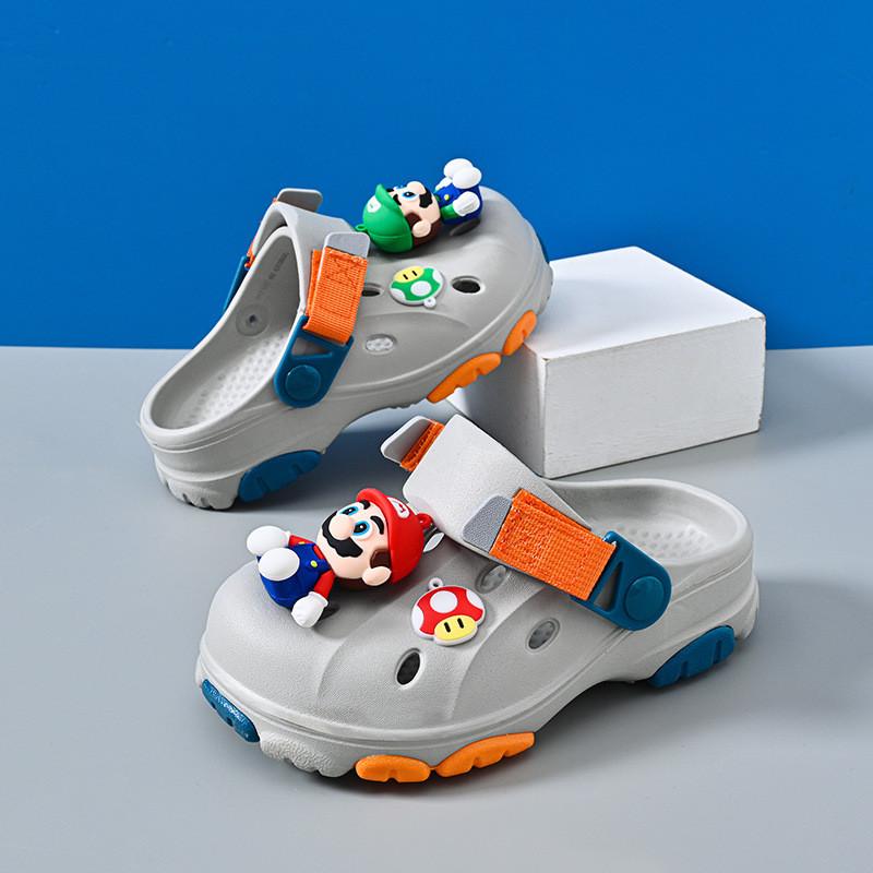 Детские шлепанцы с рисунком Марио Мягкие удобные ЭВА пляжная обувь для мальчиков