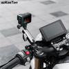 Вращающийся на 360 градусов держатель для камеры мотоцикла, крепление на руль, зеркало заднего вида, кронштейн для экшн-камер GoPro Hero 13 12 11 10 9 8