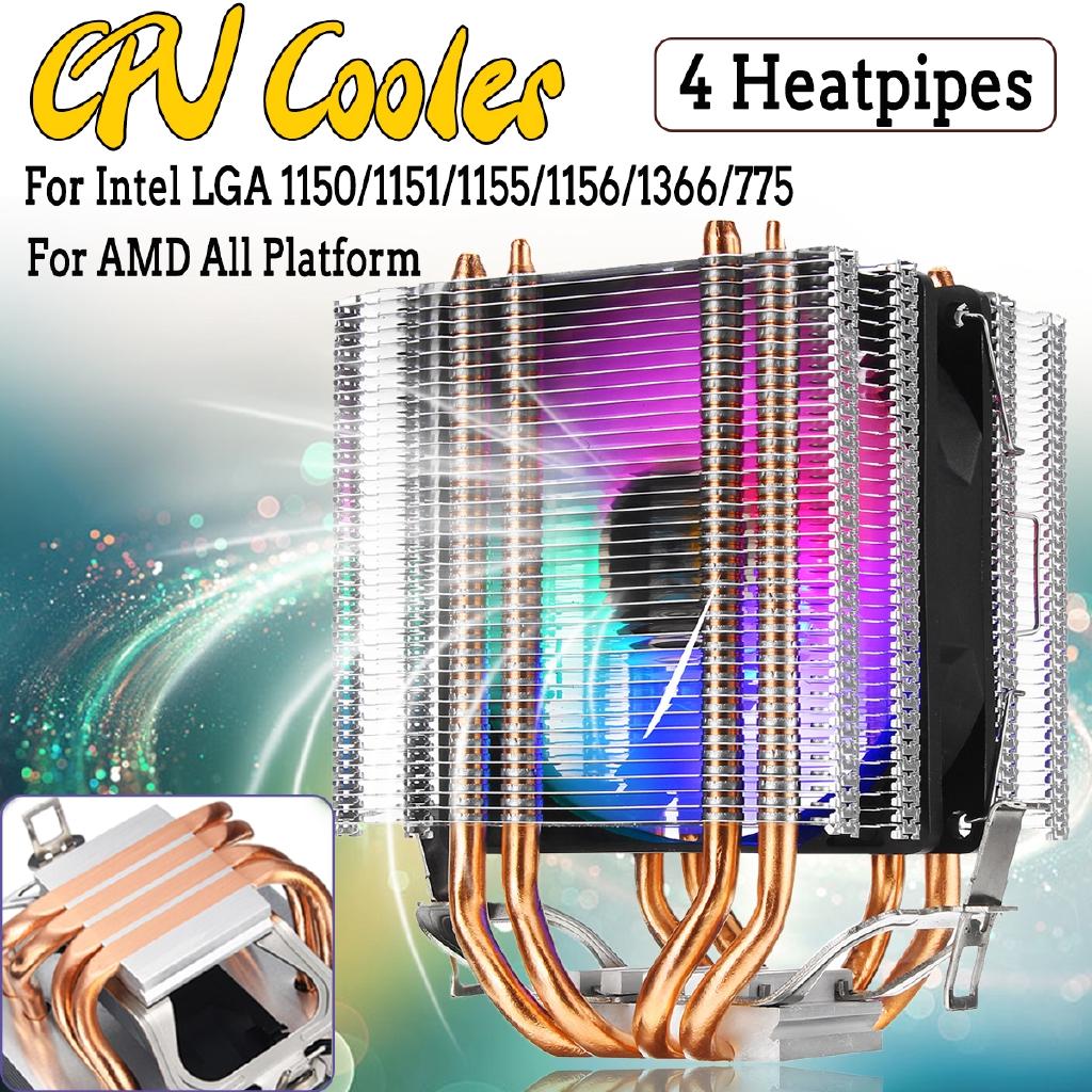 135 Вт LAG 1155 1156 775 для AM3/AM2 RGB LED Кулер для процессора Вентилятор 4 Тепловые трубки Двойная башня 12 В Кулер Охлаждающий вентилятор Радиатор для Intel