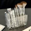 1 шт. акриловый ящик для хранения косметики, держатель для кистей для макияжа, органайзер для помады, карандаша для бровей, подставка для хранения в ванной комнате с бриллиантами