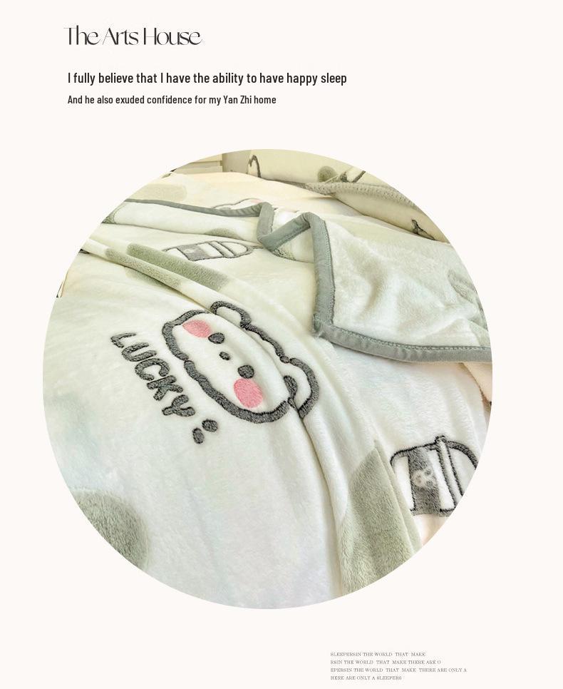 Фланелевое одеяло из кораллового флиса «Снежинка» - Утолщенное, Теплое покрывало для сна в офисе