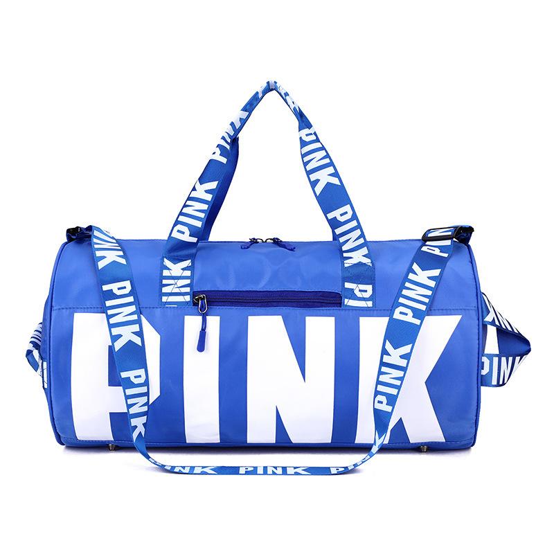 2026Dry and wet separation fitness bag, yoga, swimming, and travel bag, large capacity, lightweight, Korean-style, with letter print, cylindrical