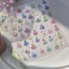 Christmas Nail Stickers Luxury Crystal Diamond Cartoon Bear Tree Apple Back Glue Nail Art Stickers DIY New 3D Nails Decorations