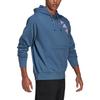 Adidas Solid Print Hoodie With Drawstring And Long Sleeves Unisex Hoodie Blue HL9382