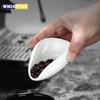 Coffee Beans Dose Trays Pure White Pottery Teaspoon Tea Separator Vessel Set Tools Coffee Bean Spoon Shovel Tea Trays