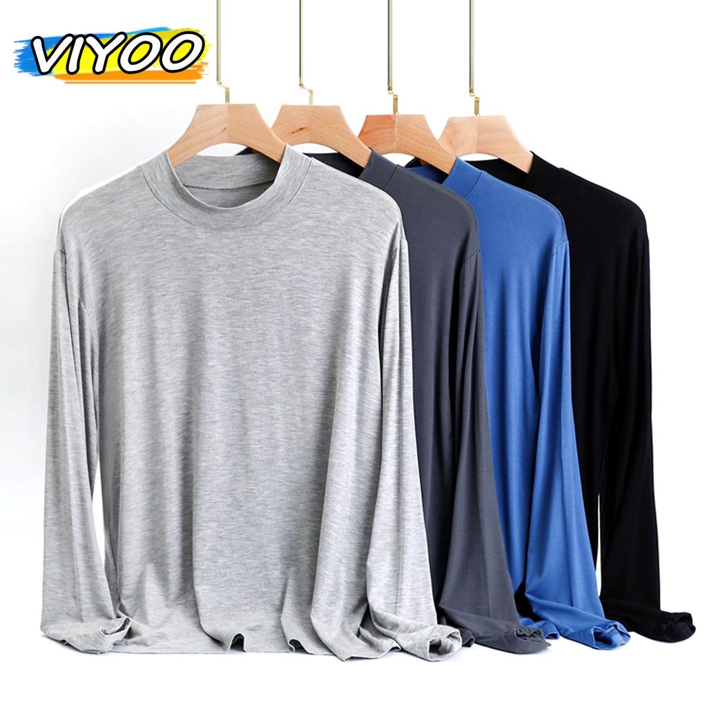 Мужские оверсайд 4XL, весенне-осенние модальные футболки с длинными рукавами, топы, блузка, одежда для сна, пижамы для мужчин, майки