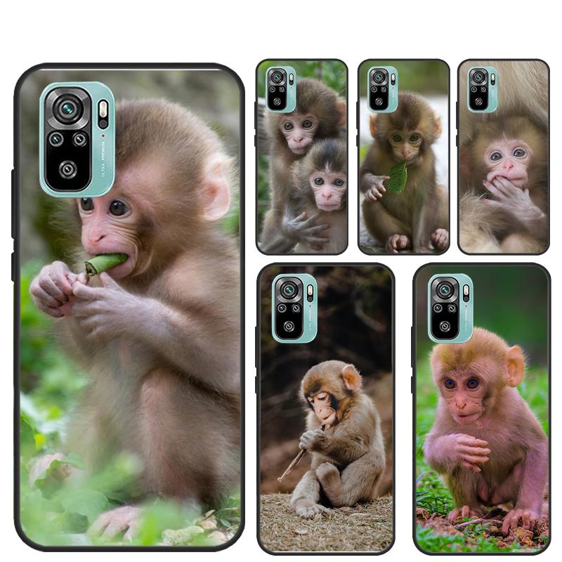 Cute Baby Monkey Animal Funda For Xiaomi Redmi Note 14 Pro 13 12 11 9 10 9S 10S 11S 12S Redmi 14C 10C 12C 13C Case
