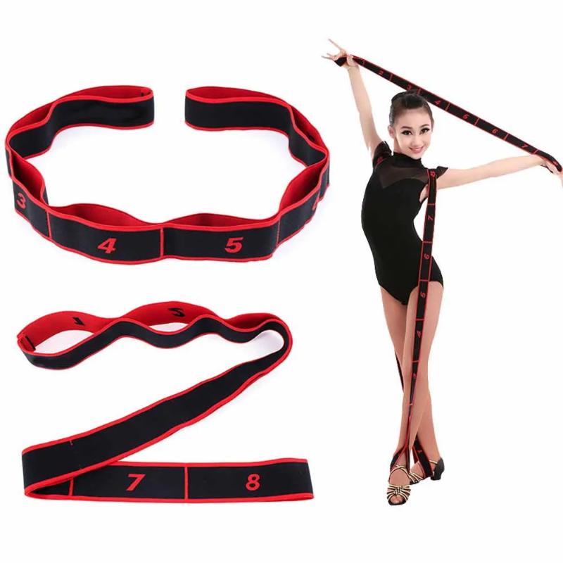 8 Section Portable Resistance Band Elastic Stretching Band for Yoga Pilates Home Gym Physical Recovery Use