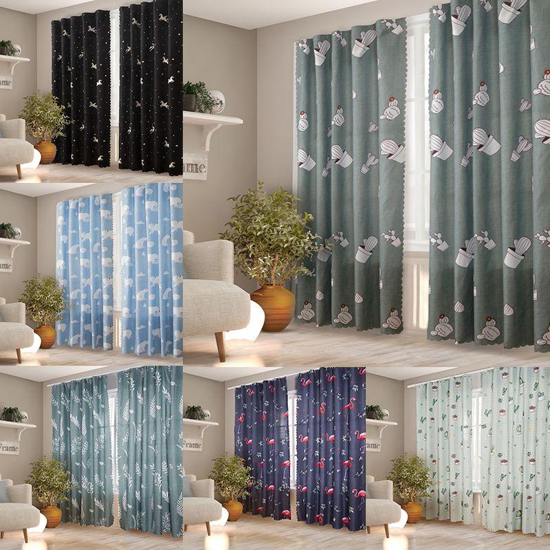 Современная светонепроницаемая штора с нордическим дизайном и простыми крючками