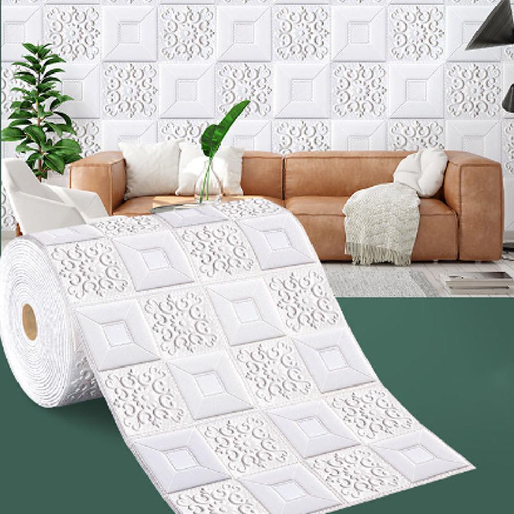 1-10 шт. 70 см x 1 м 3D Потолочный Высокое качество Наклейка на стену Самоклеящаяся Пенопанель Обои Спальня Домашнее украшение Водонепроницаемый