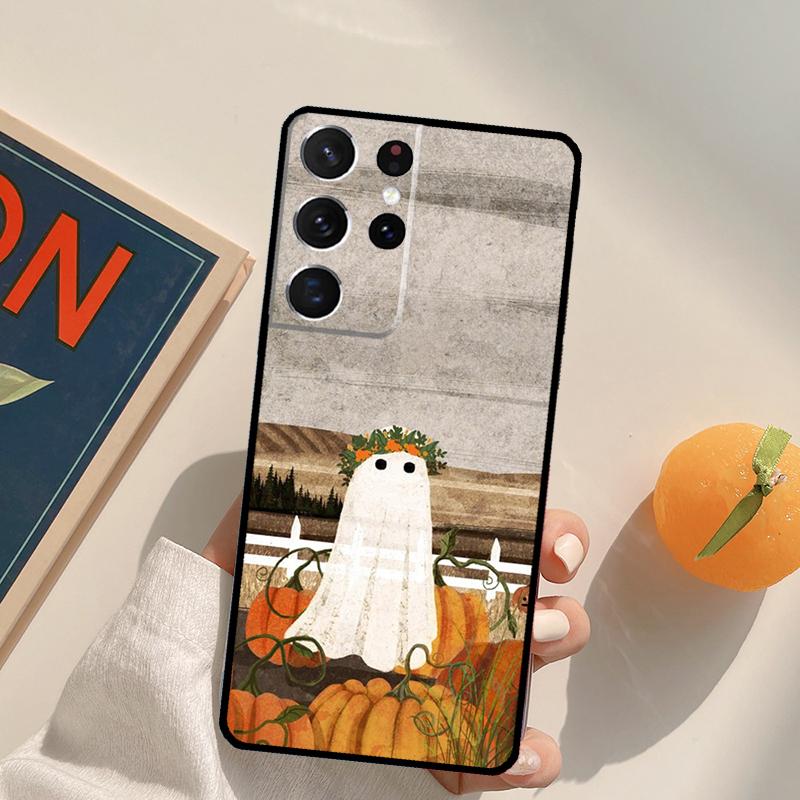 Милый Чехол-Привидение Для Samsung Galaxy S23 S26 Ultra S20 S21 S22 S24 S25 S10 Plus S25 FE Задняя Крышка