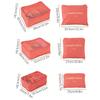 6pcs/Set Travel Luggage Packing Cubes Suitcase Clothes Storage Bag Organiser Foldable Clothing Organizer Shoes Underwear Pouch