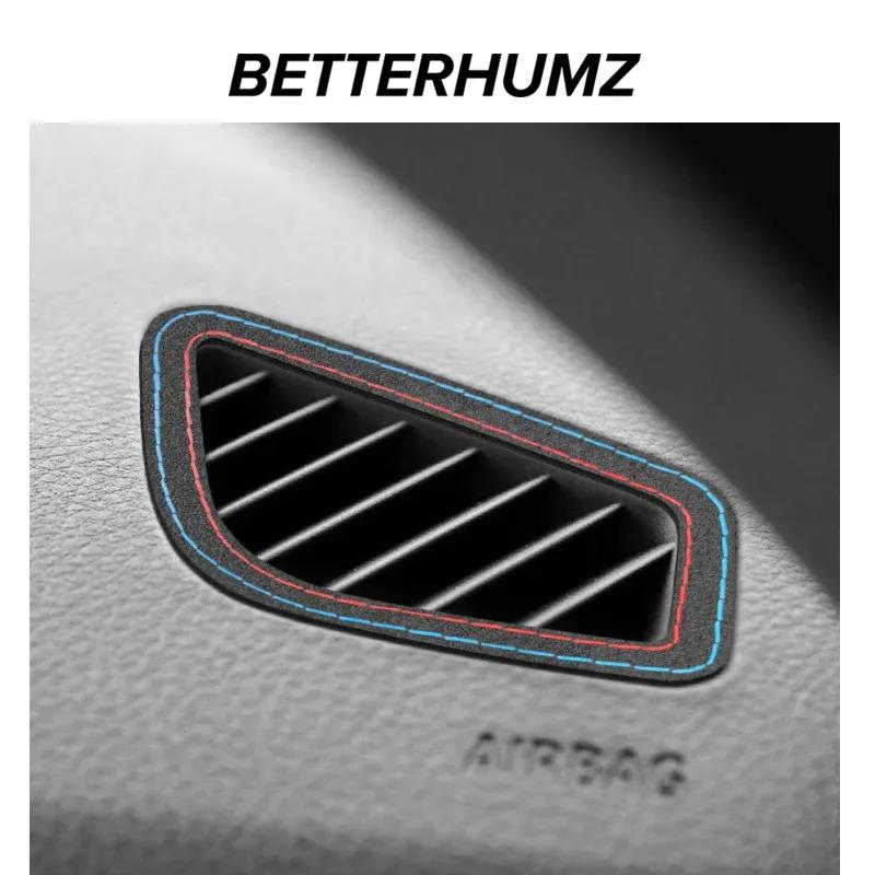 For BMW F30 F32 F34 F35 Made of Alcantara Dashboard Side Air Vent Outlet Trim Frame Performance Sticker Car Interior Accessories