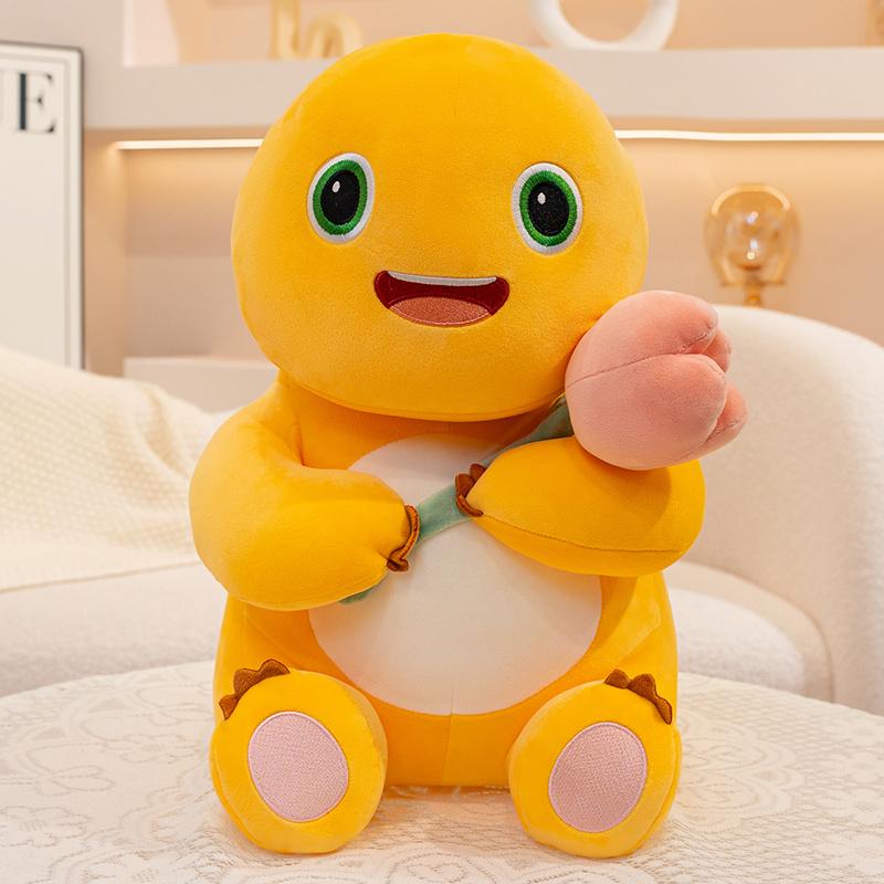 Мягкая милая плюшевая игрушка Nailong Milk Dragon, мягкие животные, динозавр с сердцем, цветок розы, мягкая плюшевая игрушка для детей, подарок на день рождения