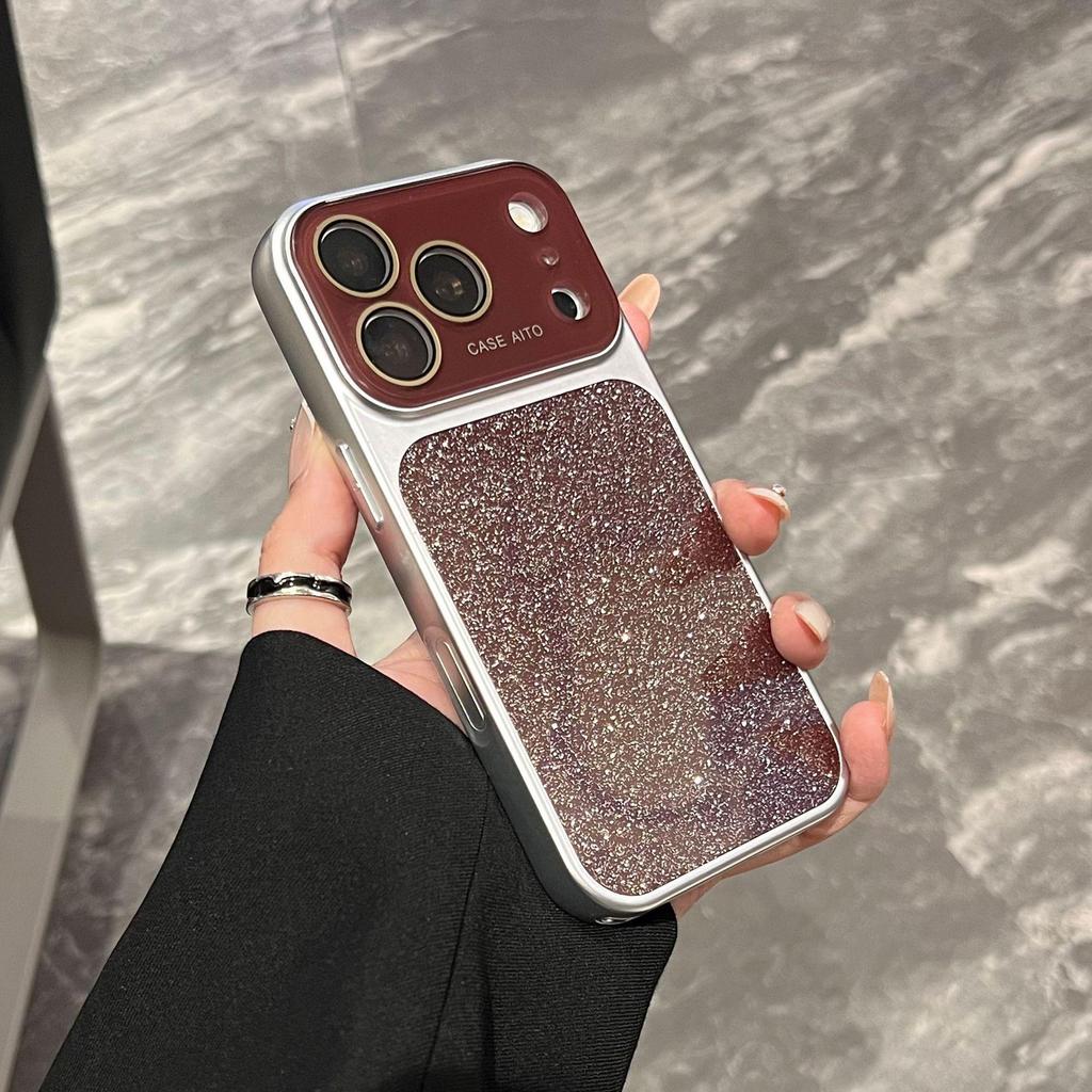 Чехол-бампер для iPhone 17 Pro Max "Звездное небо" с градиентом и блестками - Защитный чехол с защитой от падений