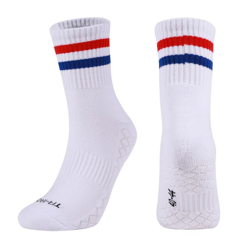 Sports Tennis Socks Middle Tube Cotton Thickened Towel Bottom Breathable Reflective Basketball Badminton Socks