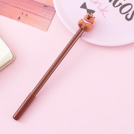 1 Piece Cute Creative Kapibala Gel Pen Cartoon Kawaii Stationery Office School Supplies Sweet Pretty Lovely Cartoon