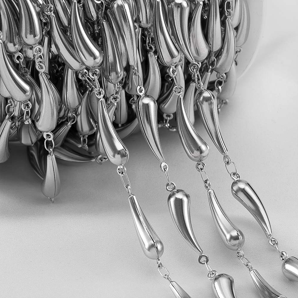 1M Stainless Steel Hip Hop Punk Butterfly Heart Ocean Shell Chain DIY Jewelry Necklace Bracelet Gold Plated Necklace Components