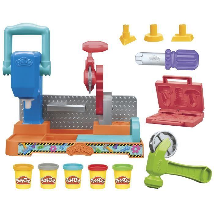 Play-Doh Mon petit bricoleur, coffret avec pâte a modeler, loisirs créatifs, Classique, des 3 ans