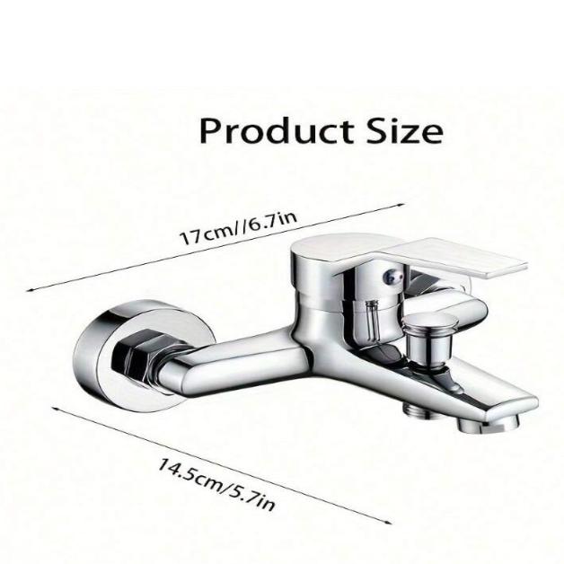 Медь Цинк Цинковый сплав Тройной смеситель для ванны Переключатель Тройной смеситель горячей и холодной воды Кран для ванной комнаты Душ