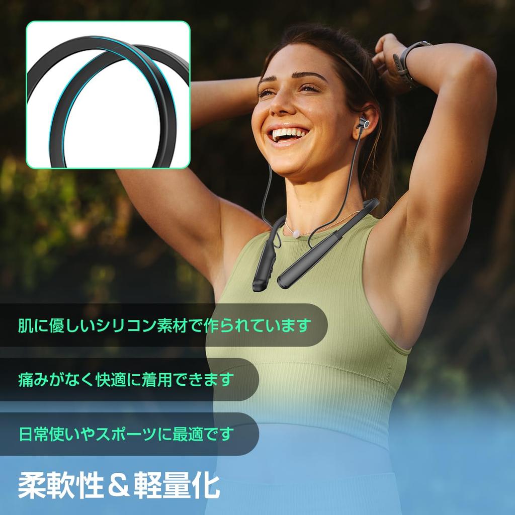 LAMA Непрерывный Bluetooth-шейный ободок Беспроводной Шумоподавляющий Bluetooth Быстрый Автоматический IPX4 Легкий 80 часов воспроизведения, 5.4 Наушники, Шумоподавление, Спорт,