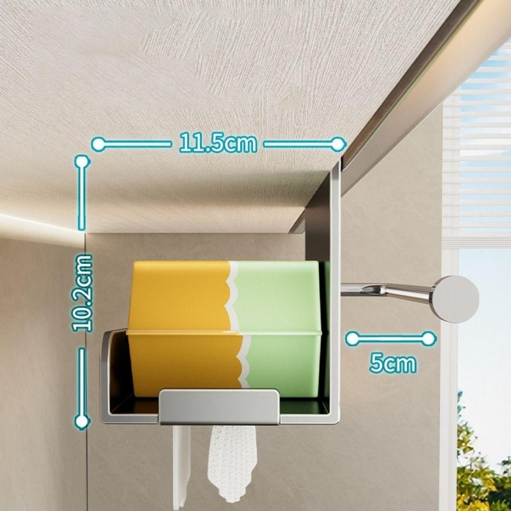 Carbon Steel Under Cabinet Paper Towel Holder Wall Mounted Roll Paper Holder  Bathroom