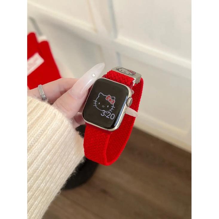Magnetic elastic force nylon For Apple Watch band women 10/9/8/7/6/5/4/ 38mm 40mm 41mm 42mm 44mm 45mm 46mm 49mm Strap