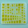Assorted Diamond Shape Epoxy Mould Heart Square Crystal Pendant Resin Mould Ice Cubes Silicone Mold DIY-Jewelry Tool