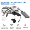 Car Bluetooth-Compatible AUX Adapter Cable with Microphone Wireless Radio Stereo Adapter 5-12V for Mazda 2 3 5 6 MX5 RX8 2006