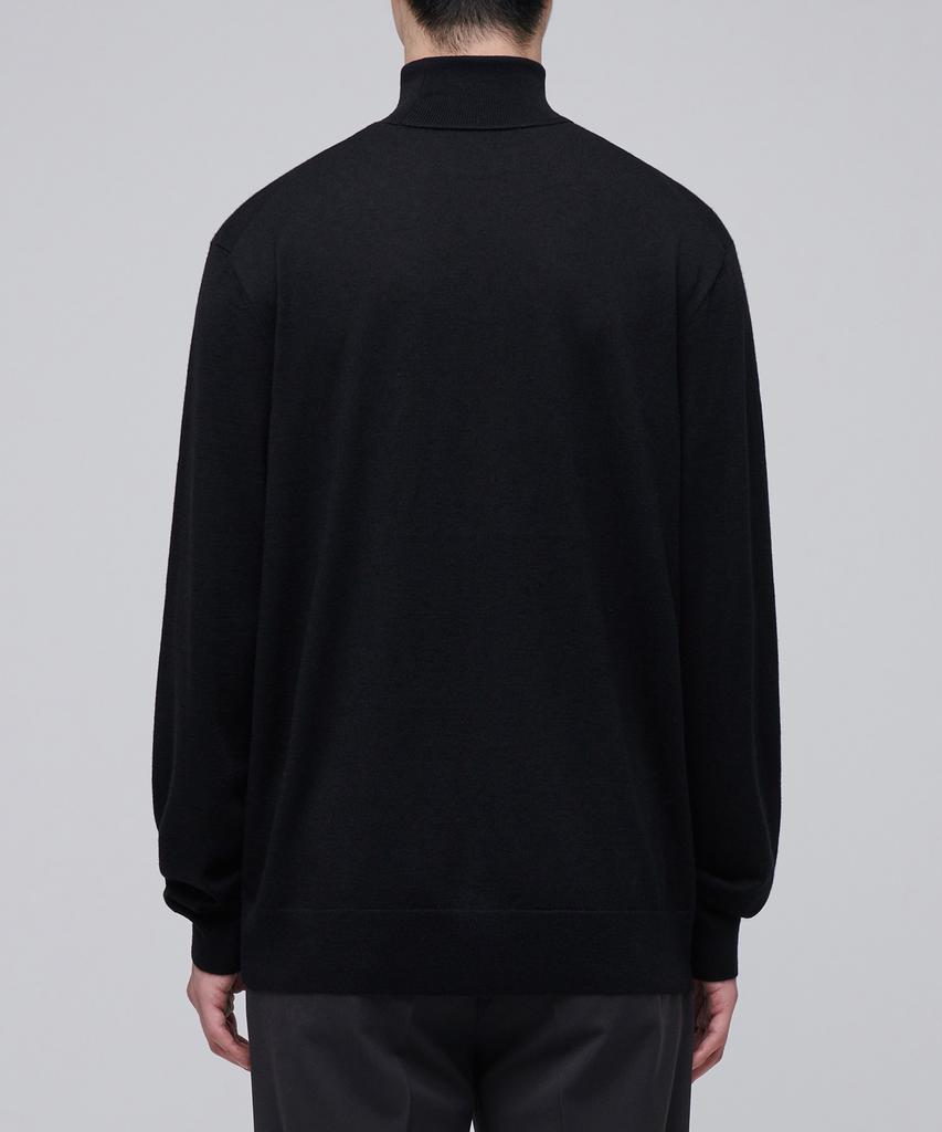 MUSINSA STANDARD Merino Wool Blend High Gauge Turtleneck Knit [Black]