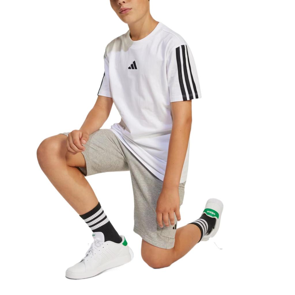 adidas Дышащая Удобная Мягкая Футболка с Коротким Рукавом Детские топы Черный Белый JD6488
