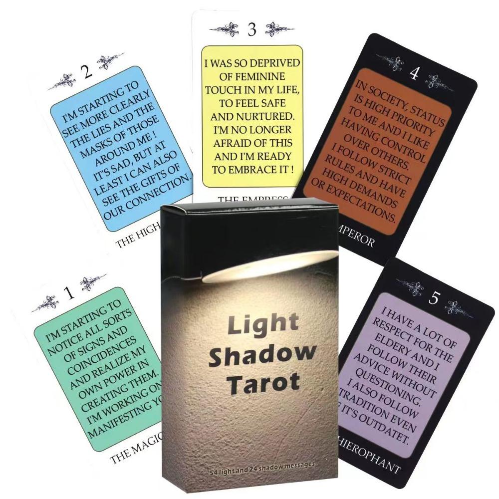 Tarot Cards with Light and Shadow Messages, Channeled Messages, Set of 78, Twin Flame / Karmic /Soulmate Cards 10.3*6cm