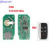 Jingyuqin Fsk 315/433MHz Car Remote Key Fit Jaguar for Land Rover Discovery 4 Freelander for Range Rover Sport Evoque 5buttons
