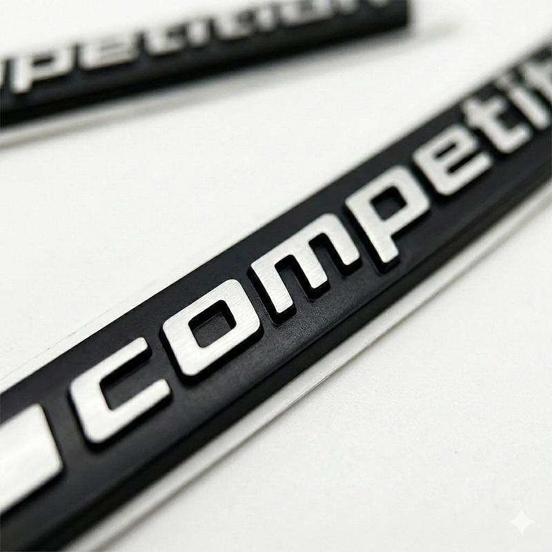 3D ABS Competition Emblem Badge Sticker for BMW M2 M3 M4 M5 M8 G20 G30 F10 F30 F80 Car Trunk Fender Body Logo Decal Accessories
