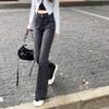 2023 Women's High Waist Black & Gray Flared Jeans with Free Shipping – Elastic Slim Fit for Autumn & Summer