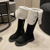 Over-the-knee Boots for Women's 2025 New Autumn and Winter, Small People Increase Their Height, and Two Wear Folded Maillard Boots, Long Boots.