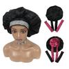 Double Layered Bling Satin Bonnets with Ties Silk Bonnets and Hair Wraps Custom logo Bonnets for Women