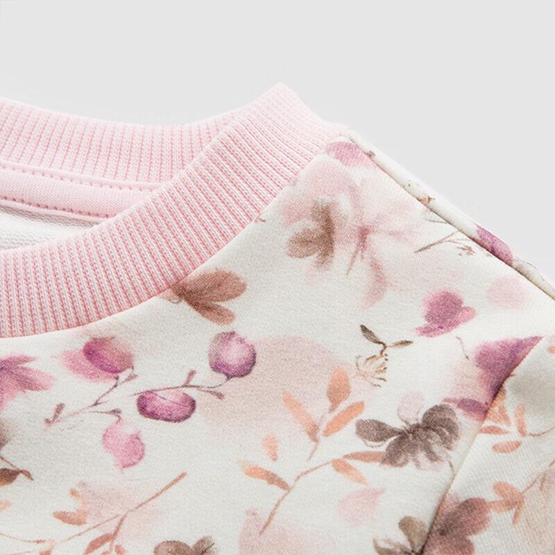 YEEHOO Girls' Floral Print Long Sleeve Sweatshirt