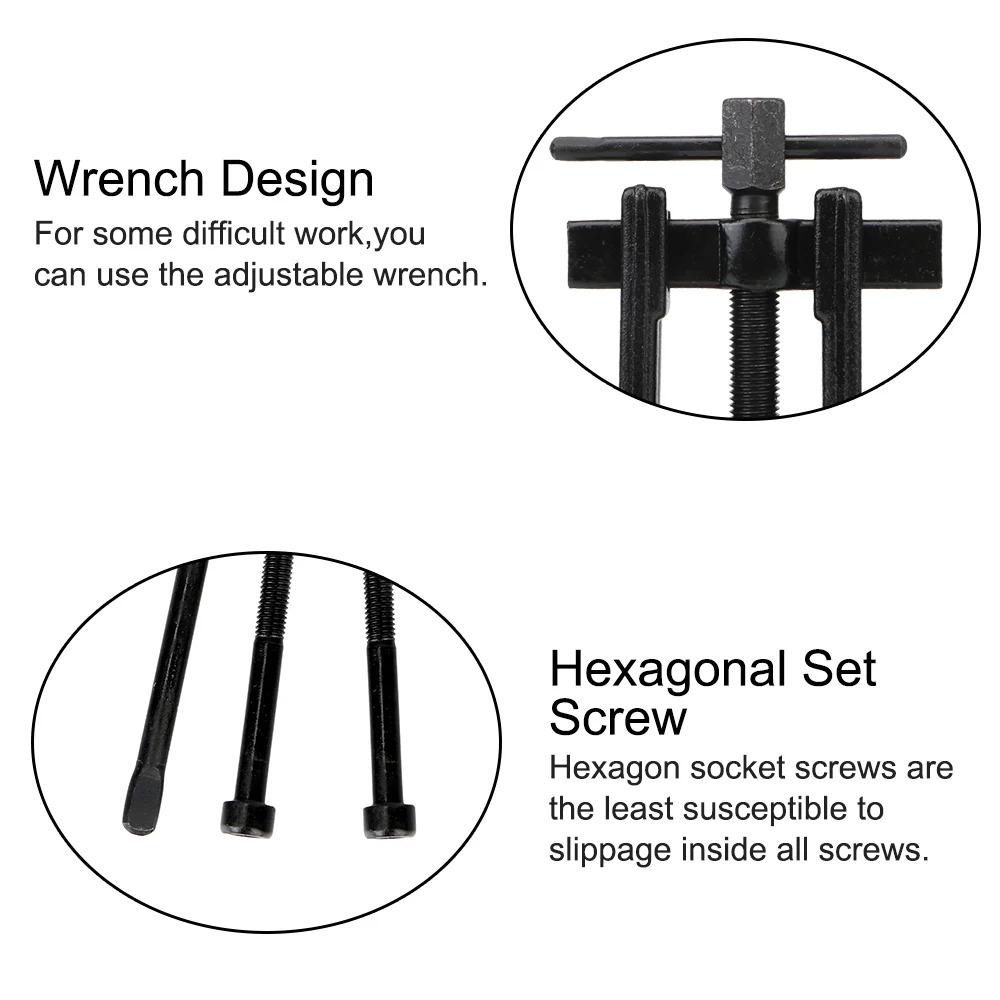 Съемник подшипников Черное покрытие Двухзахватный Автоаксессуары Инструменты для снятия автомобиля Кованый Экстрактор Установка Арматурные Съемники подшипников