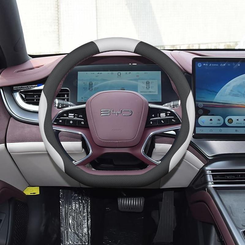 BYD Seal 06 Steering Wheel Cover 2025: Non-slip, Odorless, No-sew, Interior Handle Cover.