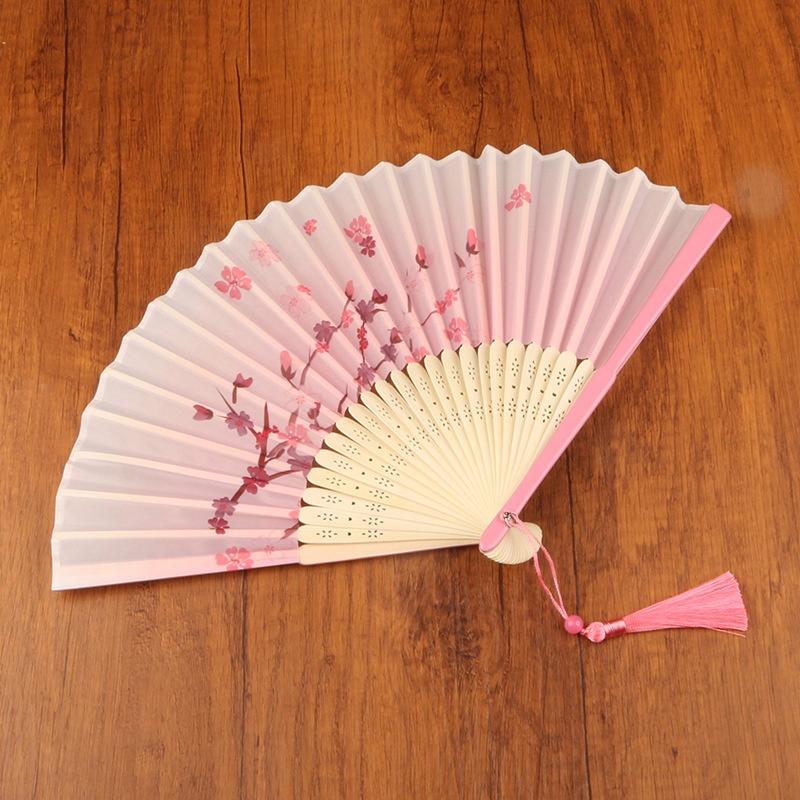 Винтажный шелковый складной веер китайский японский искусство ремесла подарок украшения для дома танцевальный ручной веер бамбуковые веера реквизит