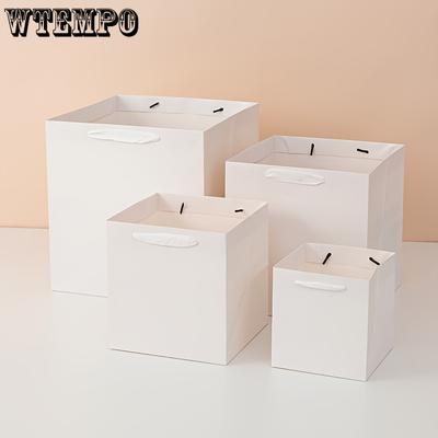 8 шт. квадратный белый подарочный пакет для букета цветов сумка-тоут для цветочного подарка букет для куклы подарочный пакет праздничные сувениры упаковка для цветов подарочные принадлежности для хранения