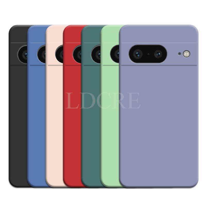 Для Google Pixel 8 Чехол Жидкий Силиконовый Чехол Для Pixel 8 Pro 7A 7 Pro 6 6A 7A 8A Чехол TPU Fundas Защитный Чехол Pixel 8 Чехол