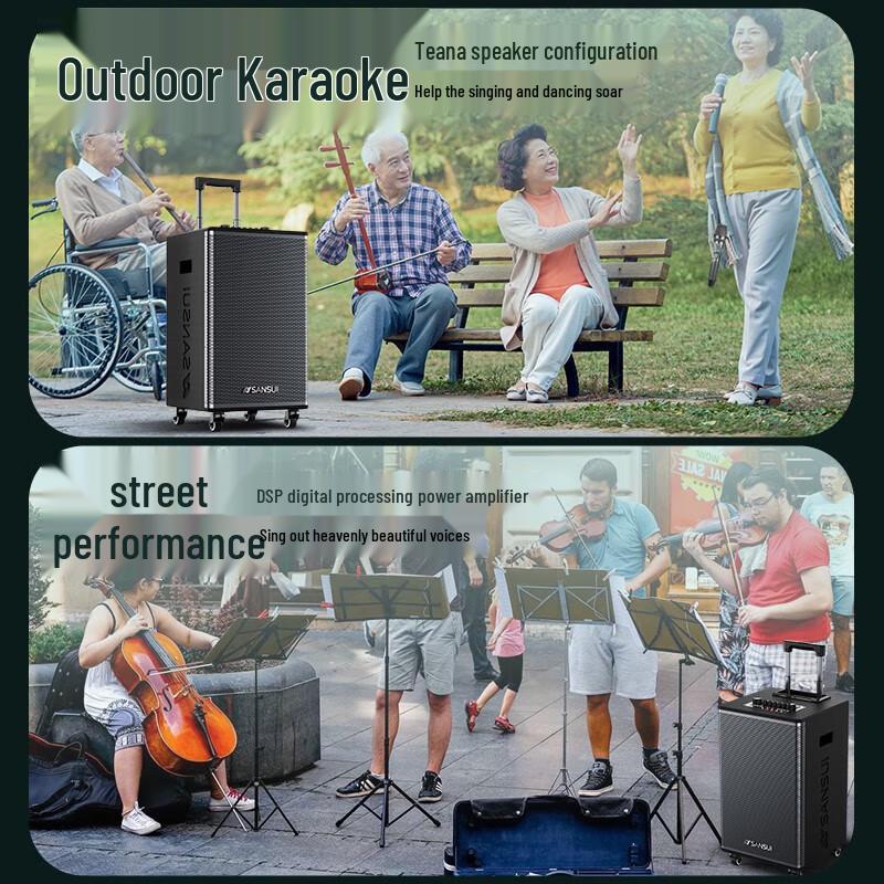 SANSUI Уличный Портативный KTV Колонка-тележка