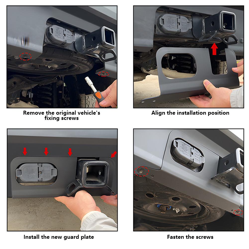 Car Rear Bumper Cover Plate 4/7-Pin Hitch Protector Truck Bumpers Accessories Towing & Exterior for 2025-2025 Ford Maverick