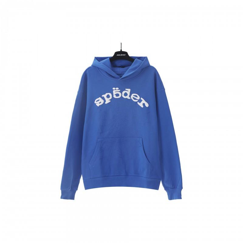 Sp1der Hip Hop Artist Inspired Foil Print 555 Couple Hoodie Pink Unisex Oversized Sweatshirt