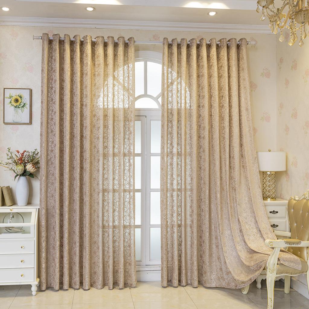 1 панель шторы из полупрозрачной марли с принтом зеленых листьев в стиле французского кантри на люверсах - мятно-зеленые и белые ботанические оконные портьеры для спальни