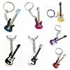 New Guitar Keychain Cute Bass Stainless Steel Keyring for Man Women Bag Pendant Car Key Ring Accessories Music Lovers Gift
