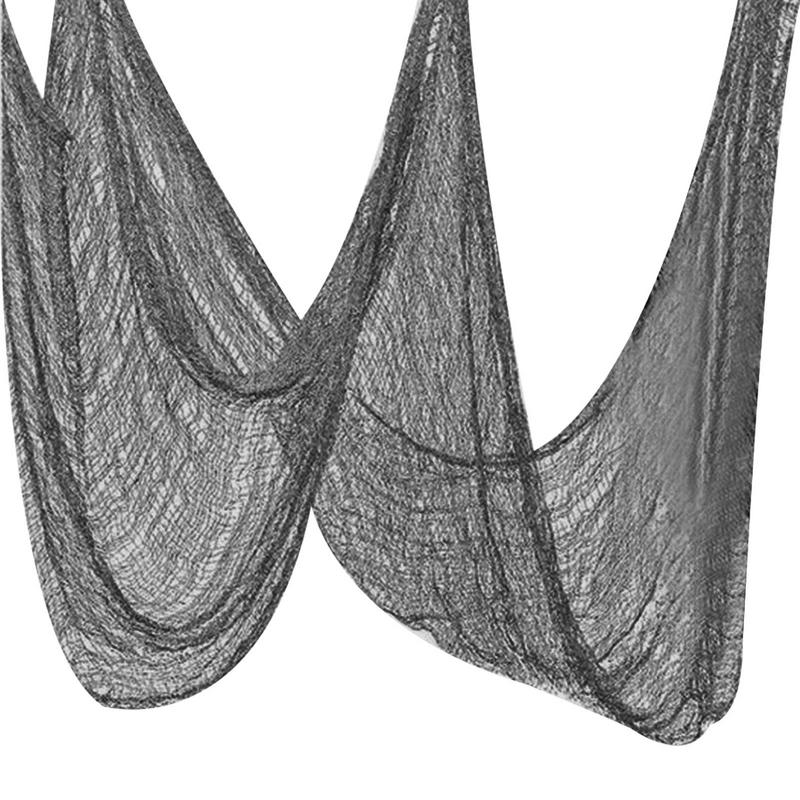 Черная марля на Хэллоуин, жуткая ткань, черная сетка, декор в виде паутины, реквизит для сцены, украшение для вечеринки в доме ужасов на Хэллоуин